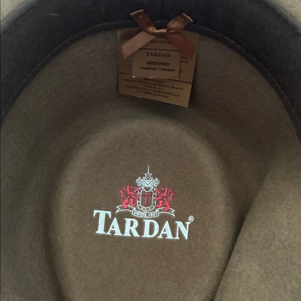 Brown Wide Brim Hat with Tan Band - Picture 2 of 3